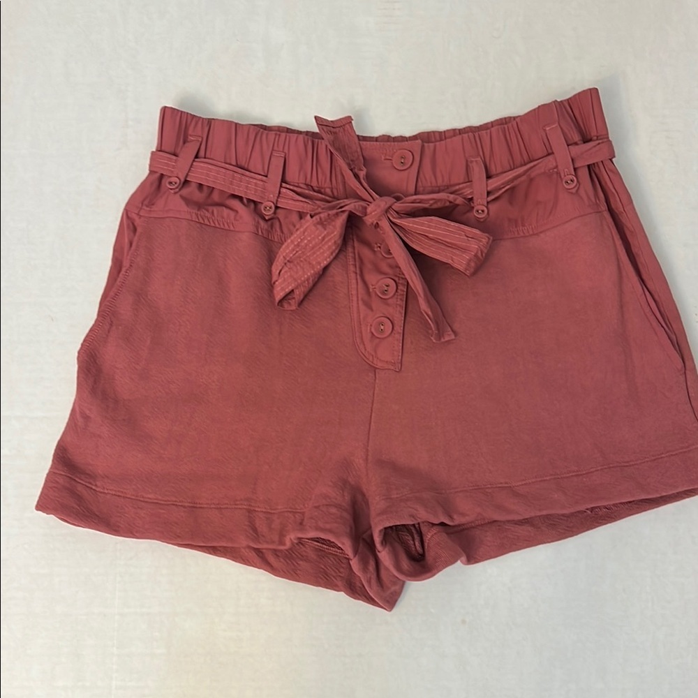 ULLA JOHNSON LOU LOU TERRY SHORTS PINK SIZE 8